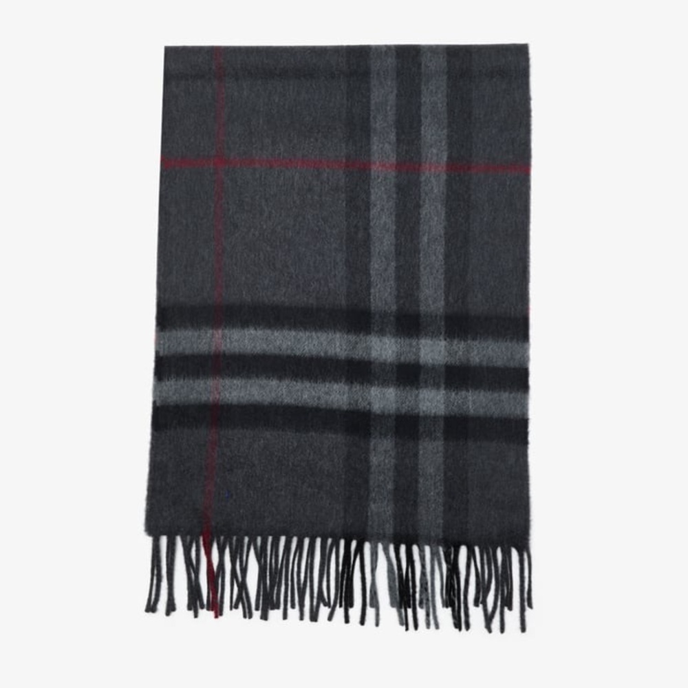 Burberry Black and Red Cashmere Scarf - Picture 4 of 9